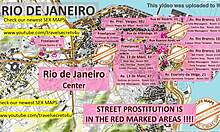 Seksowa mapa Rio de Janeiro z scenami nastolatków i prostytutek